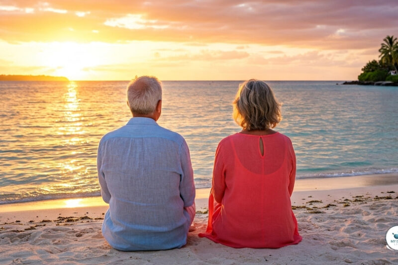 Un couple passant sa retraite à l'île Maurice