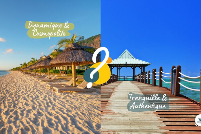 La côte est ou ouest île Maurice