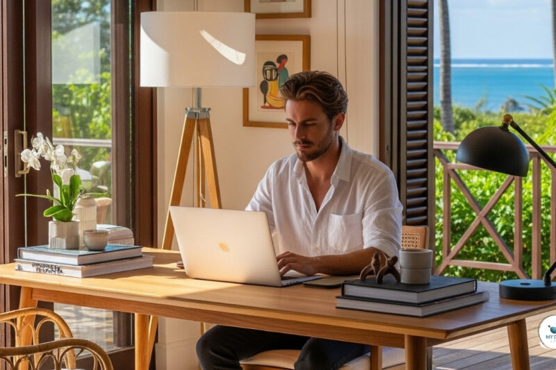 Un entrepreneur indépendant à l'île Maurice