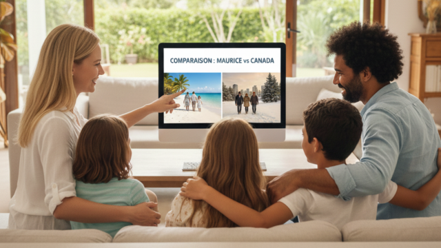 Comparatif Maurice vs Canada pour l’immigration en famille