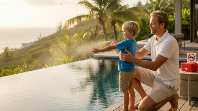 Spray anti-moustiques à Maurice, prévention dengue et chikungunya pour expatriés