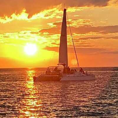 Croisière en catamaran au coucher du soleil à l’île Maurice